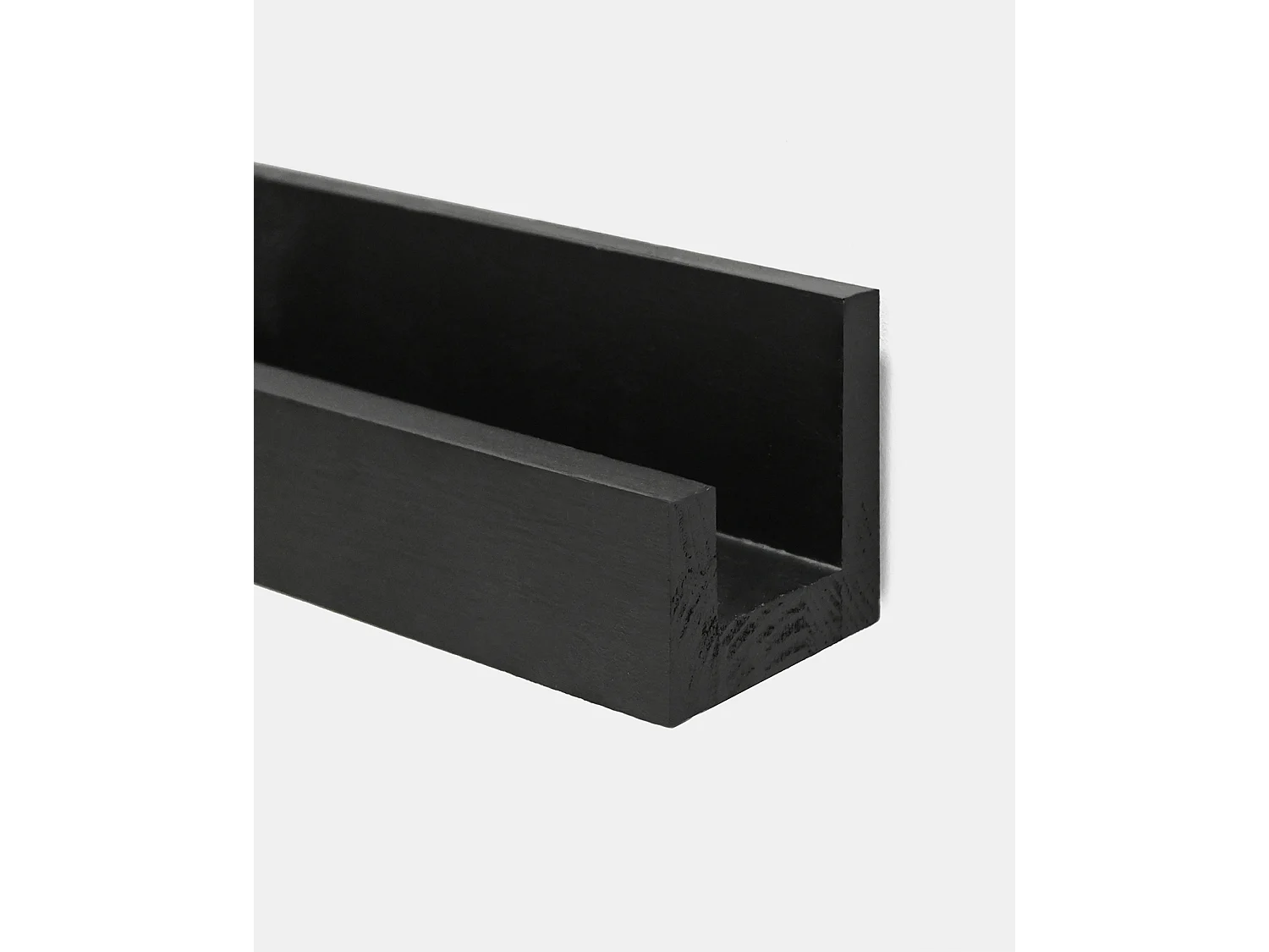 Pack 2 estantes de madera maciza flotante tono negro 100cm - DUC - DECOWOOD