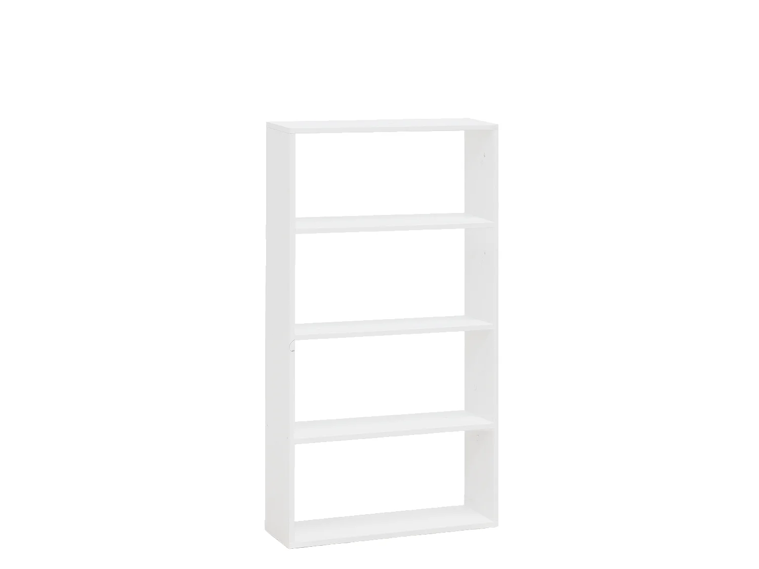 Estantería de madera maciza con 3 estantes blanco - SAURA - DECOWOOD