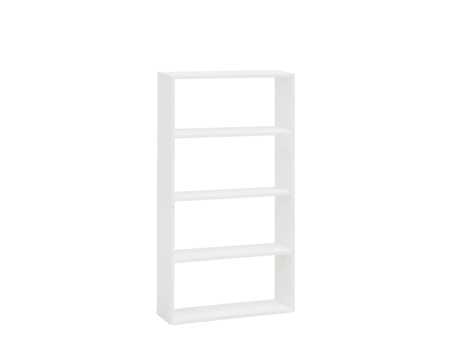 Estantería de madera maciza con 3 estantes blanco - SAURA - DECOWOOD