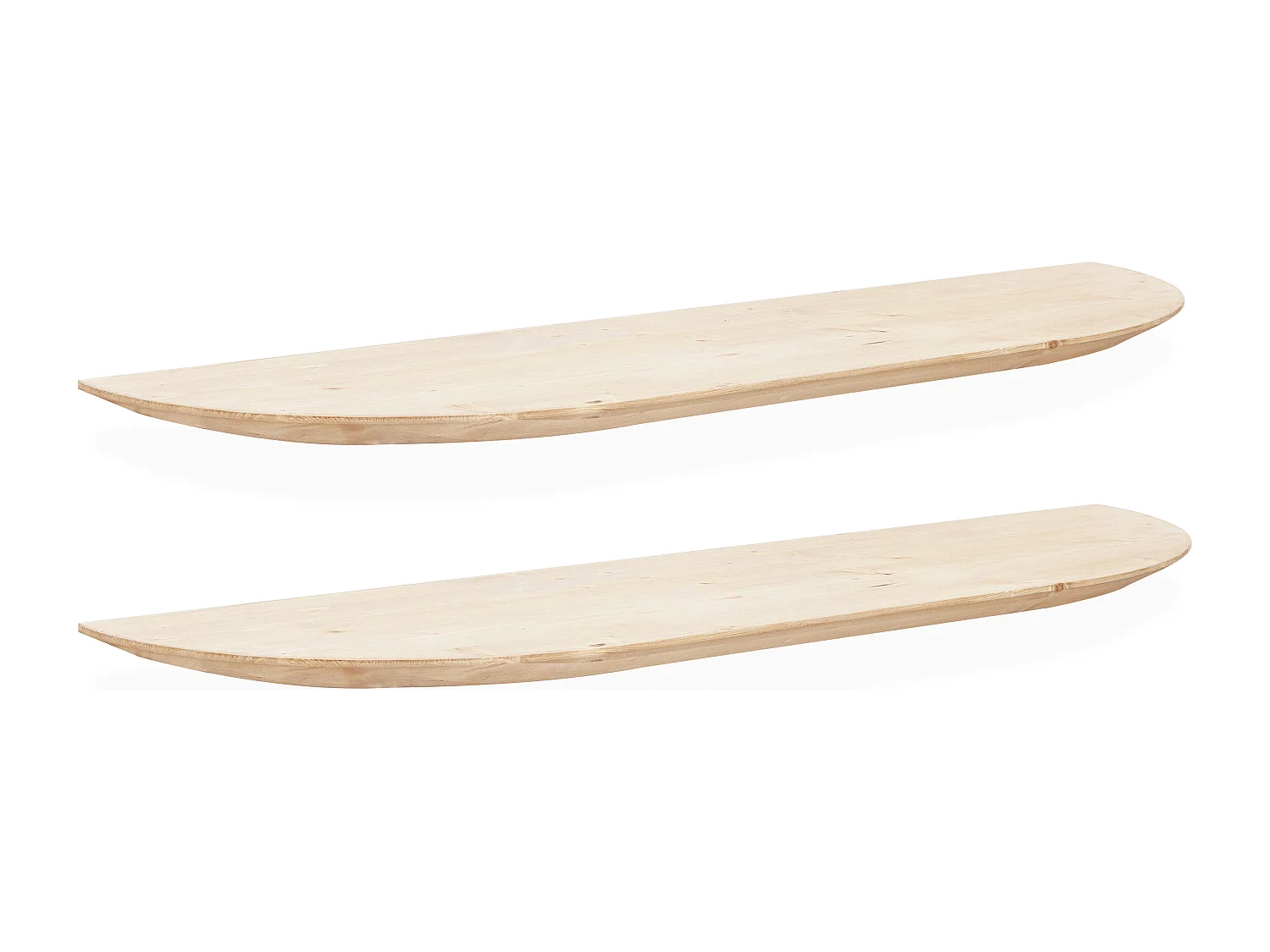 Ensemble 2 étagères en bois de sapin naturel 80x3,2cm - BLOOM - DECOWOOD