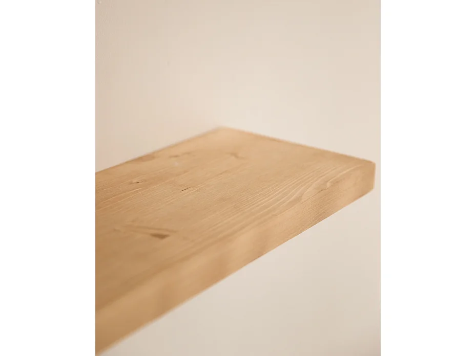 Pack 3 estanterías de madera maciza flotante roble medio 180x3,2x20cm - MELVA - DECOWOOD