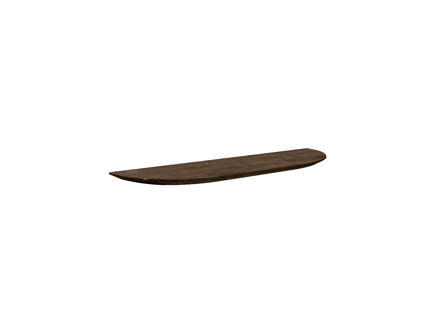 Mensola arrotondata in legno massello in tono noce 140x3,2x19,65cm - BLOOM - DECOWOOD