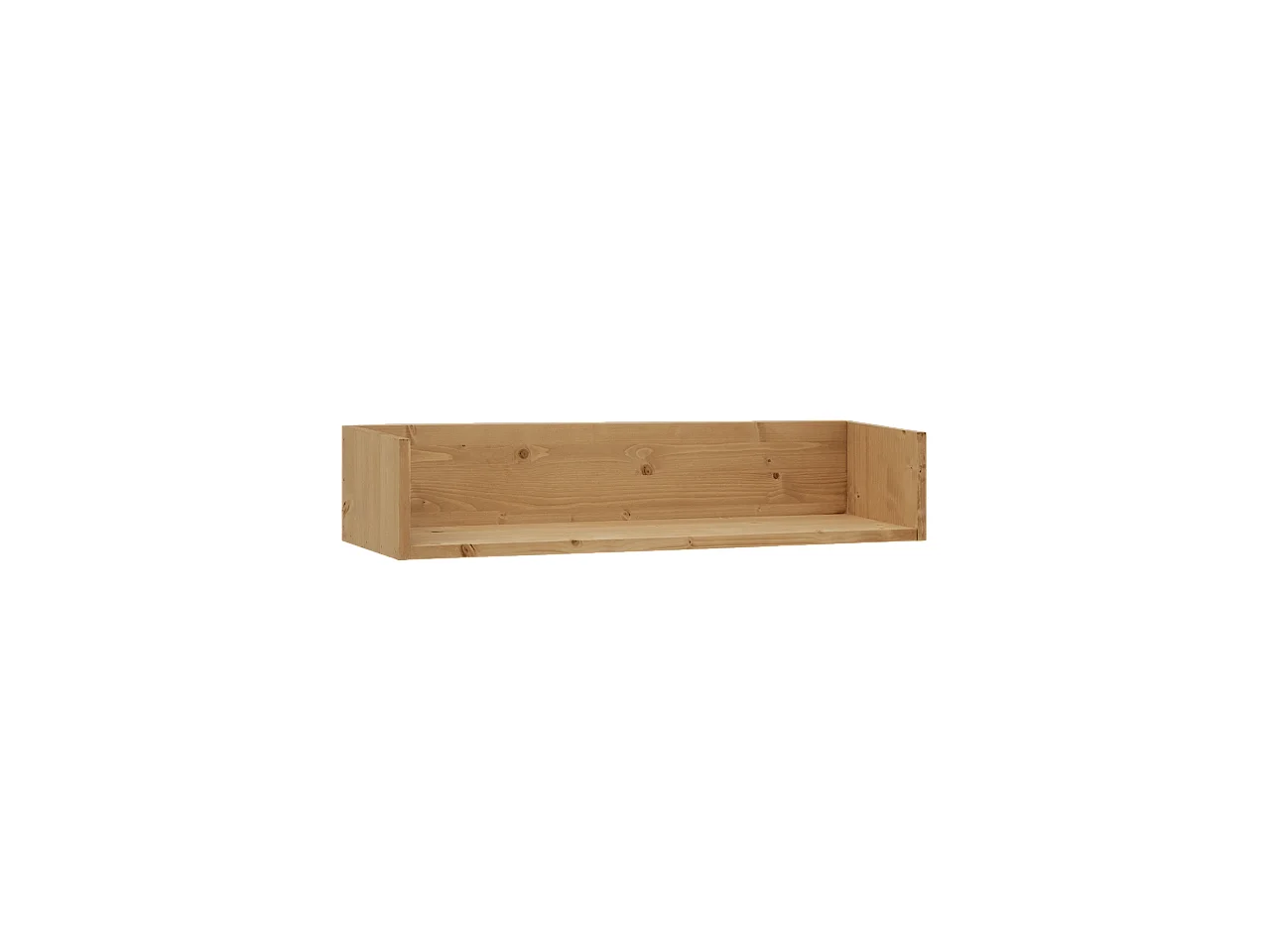 Estantería de madera maciza Decowood tono roble medio de 90x16cm - ONA - DECOWOOD