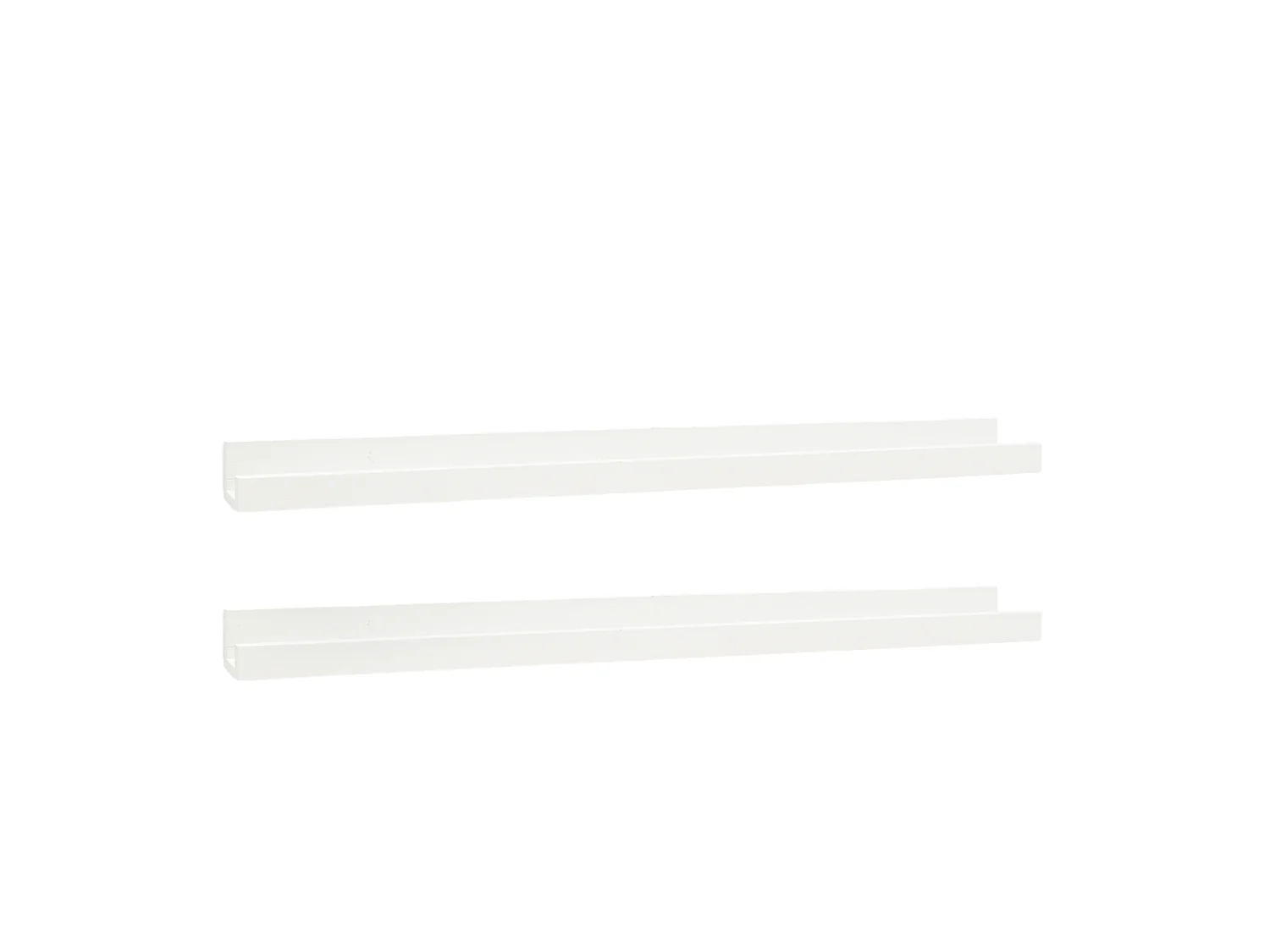 Pack 2 estantes de madera maciza flotante tono blanco 50cm - DUC - DECOWOOD