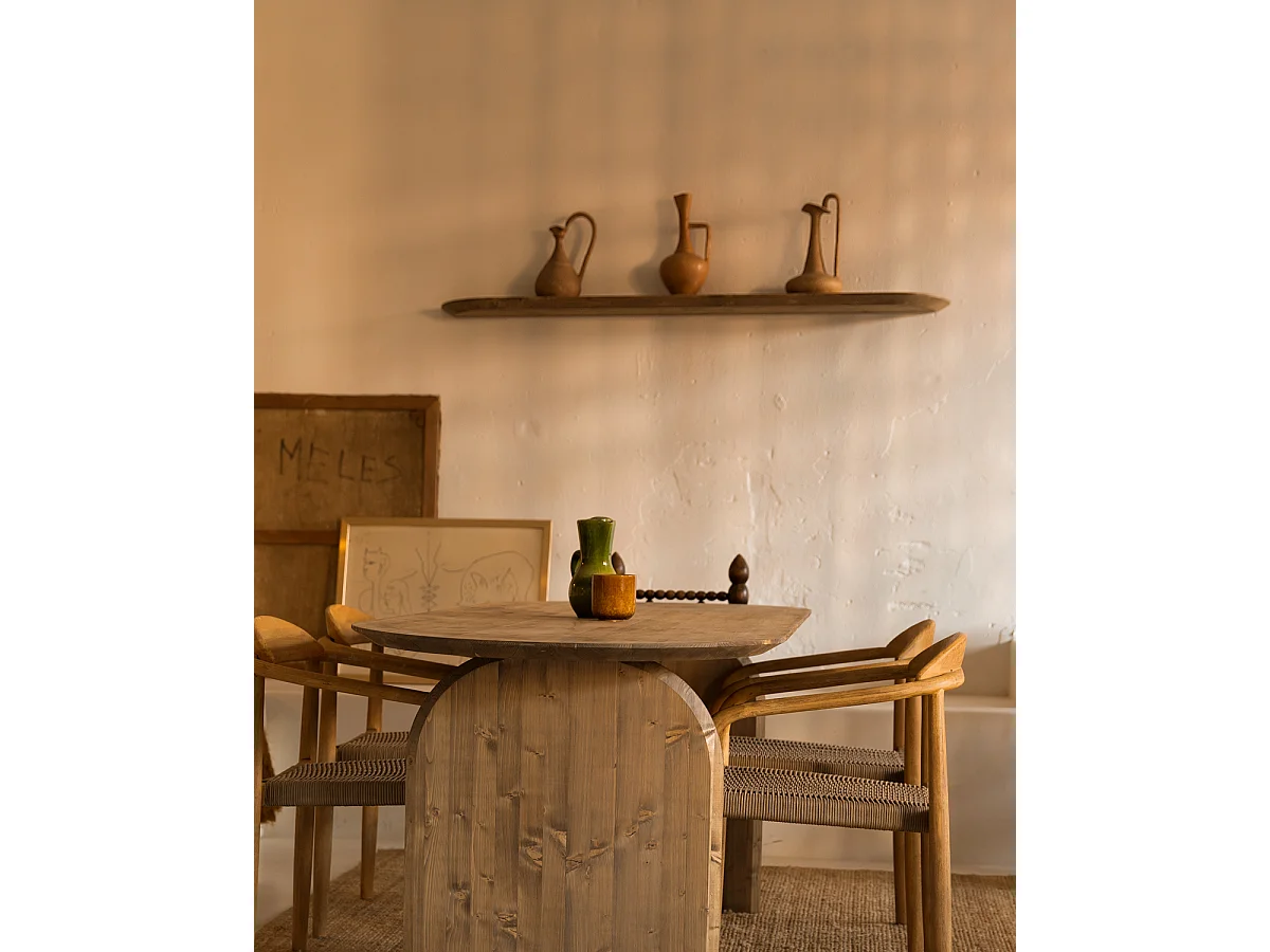 Ensemble 4 étagères en bois de sapin vieilli 160x3,2cm - BLOOM - DECOWOOD