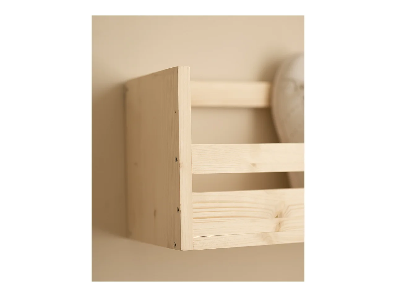 Estante / zapatero de madera maciza de abeto Decowood en tono natural de 103,5x25cm - BOX - DECOWOOD