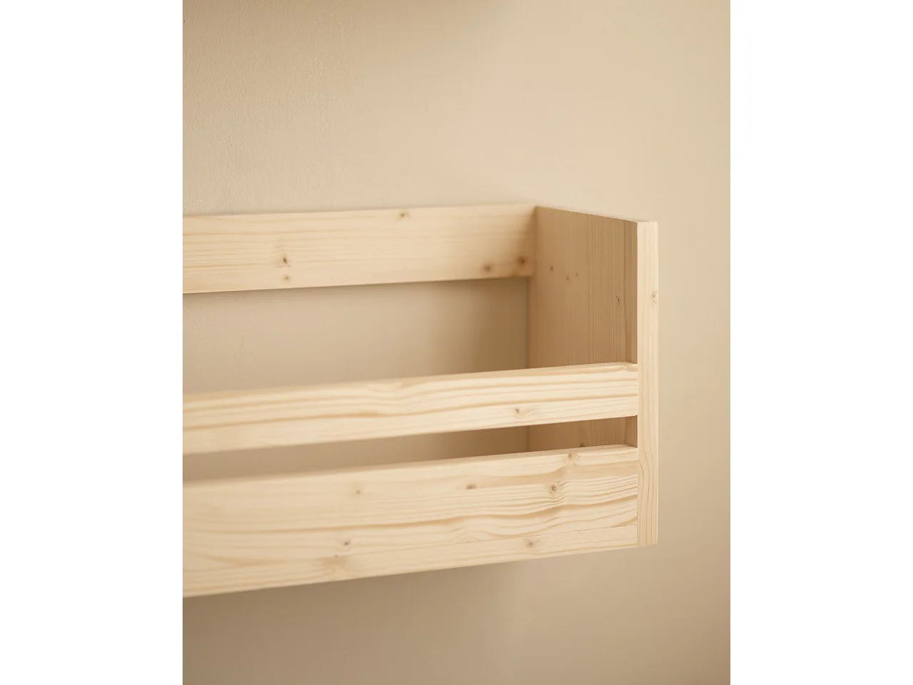 Estante / zapatero de madera maciza de abeto Decowood en tono natural de 103,5x25cm - BOX - DECOWOOD