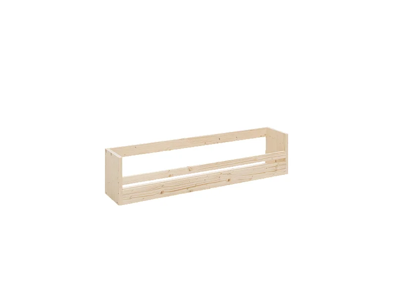 Étagère à chaussures en bois de sapin ton naturel 103,5x25cm - BOX - DECOWOOD