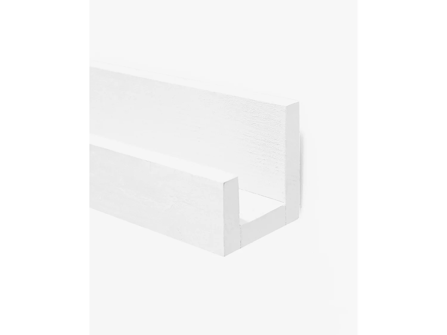 Pack 4 estantes de madera maciza flotante tono blanco 100cm - DUC - DECOWOOD