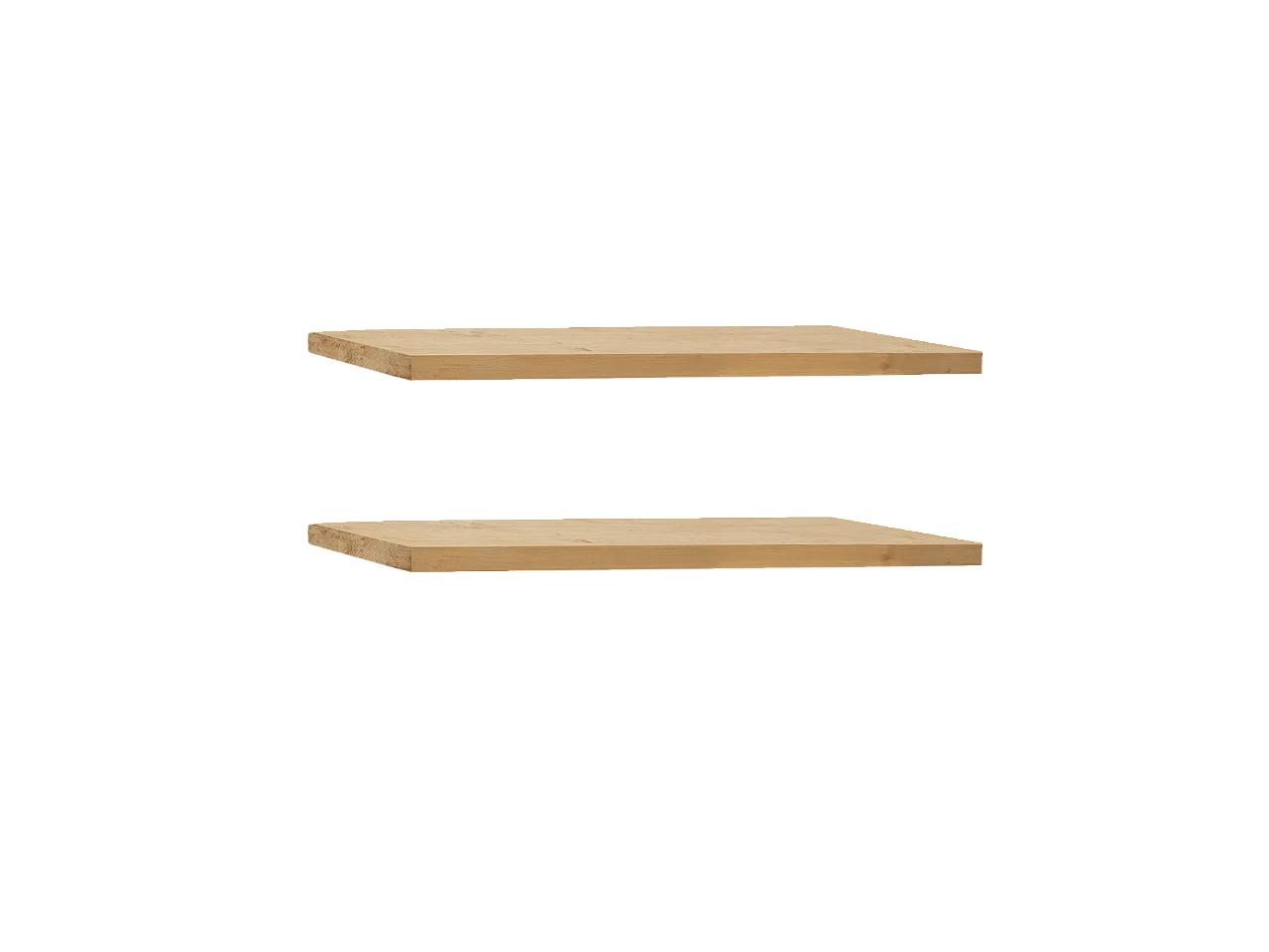 Pack 2 estanterías de madera maciza flotante roble medio 140x3,2x20cm - MELVA - DECOWOOD