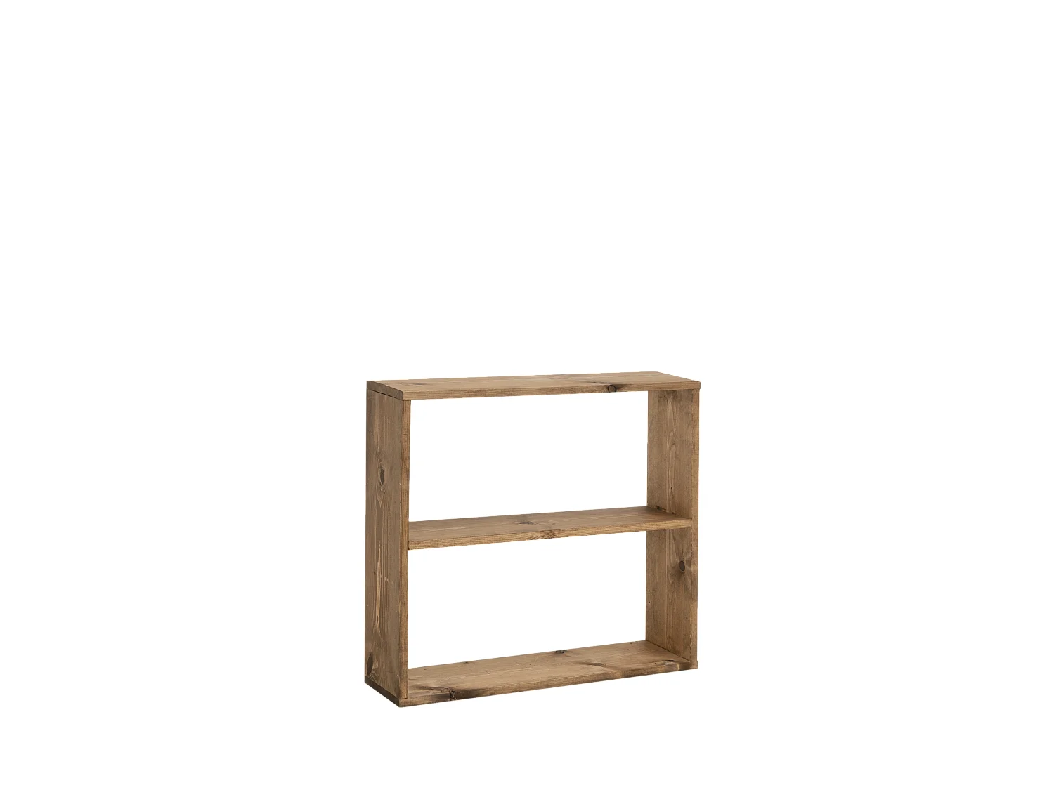 Estantería de madera mazica con 1 estante roble oscuro - SAURA - DECOWOOD