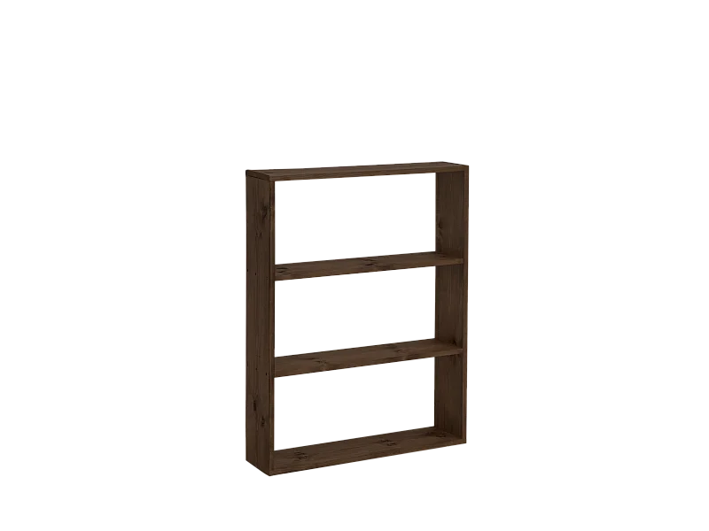Étagère en bois de pin avec 2 étagères marron 80,2x108,6cm - SAURA - DECOWOOD