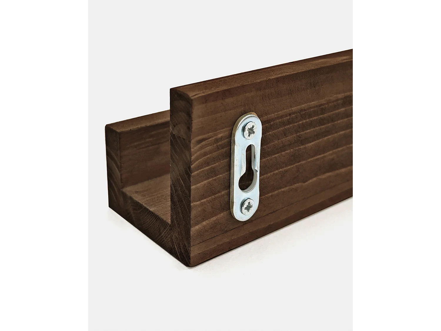 Pack 4 estantes de madera maciza flotante tono nogal 50cm - DUC - DECOWOOD