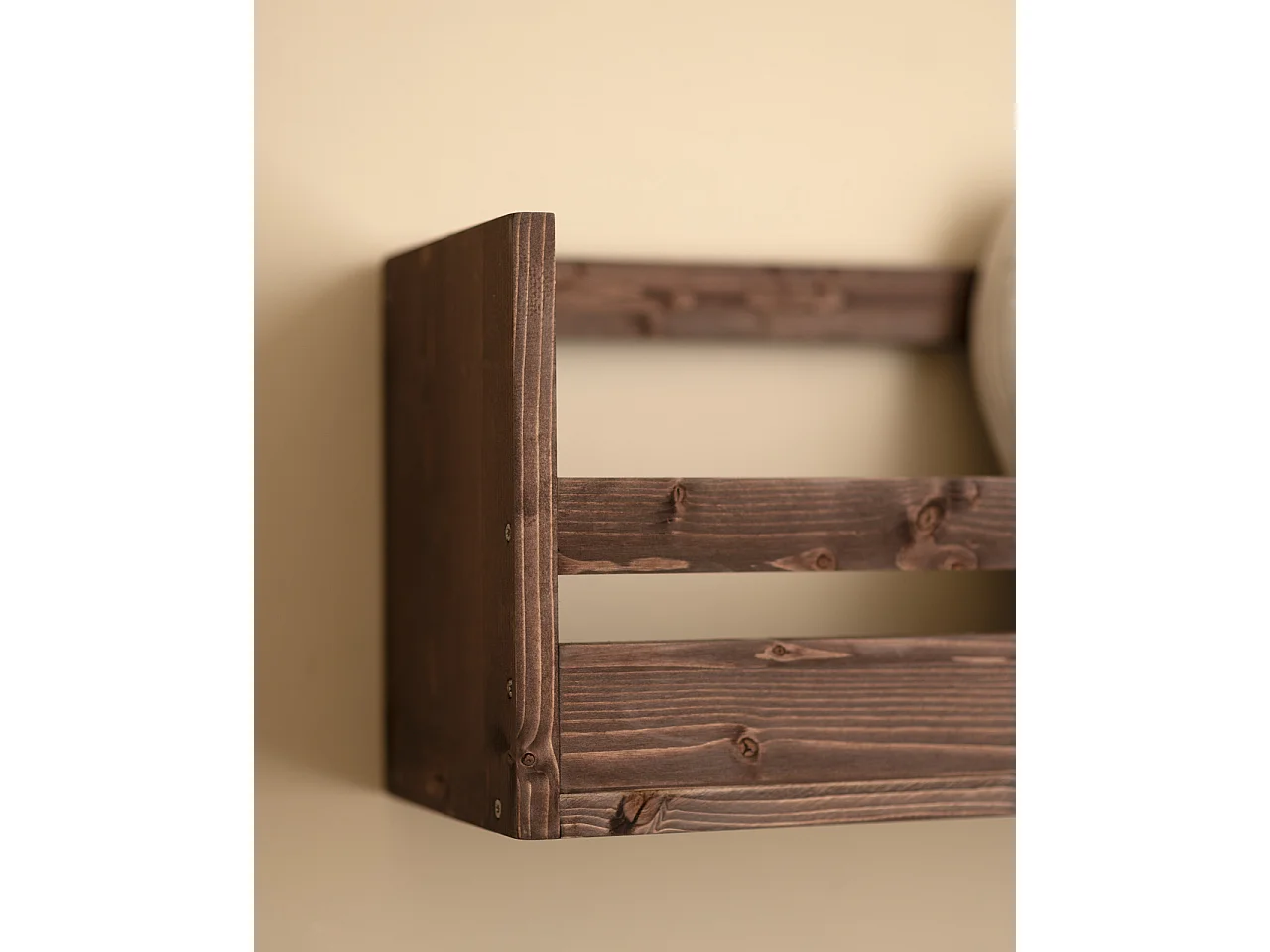 Sarpiera in legno massello in tono noce 103,5x25cm - BOX - DECOWOOD