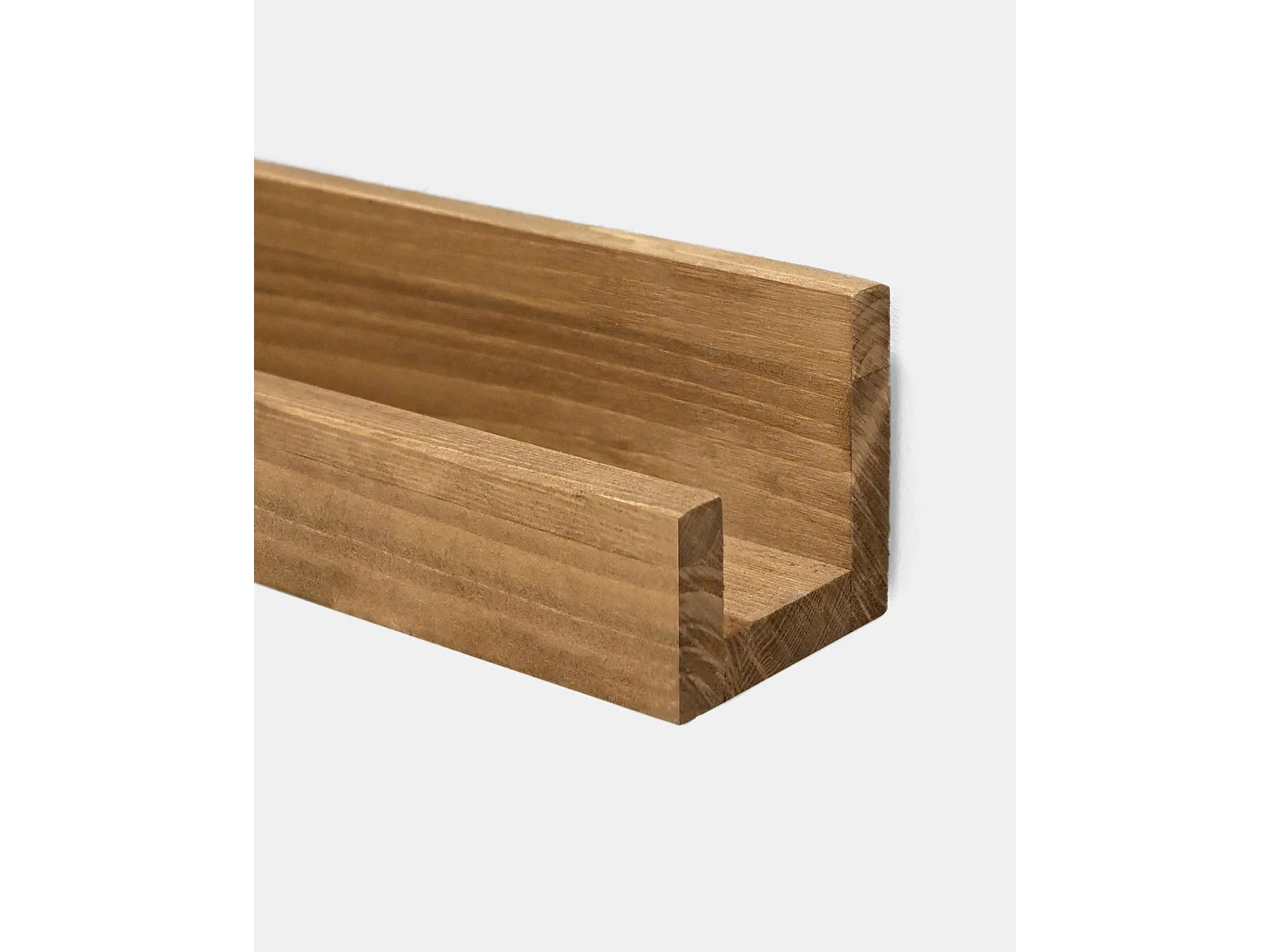 Set 4 scaffali flottanti in legno massello tono marrone 100x7cm - DUC - DECOWOOD