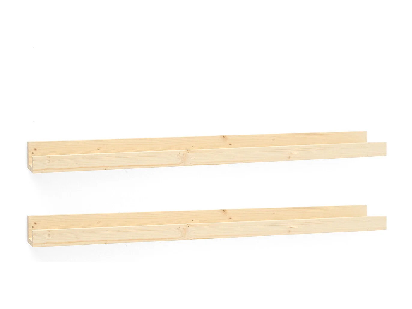 Pack 2 étagères flottantes en bois de pin naturel 100x7cm - DUC - DECOWOOD