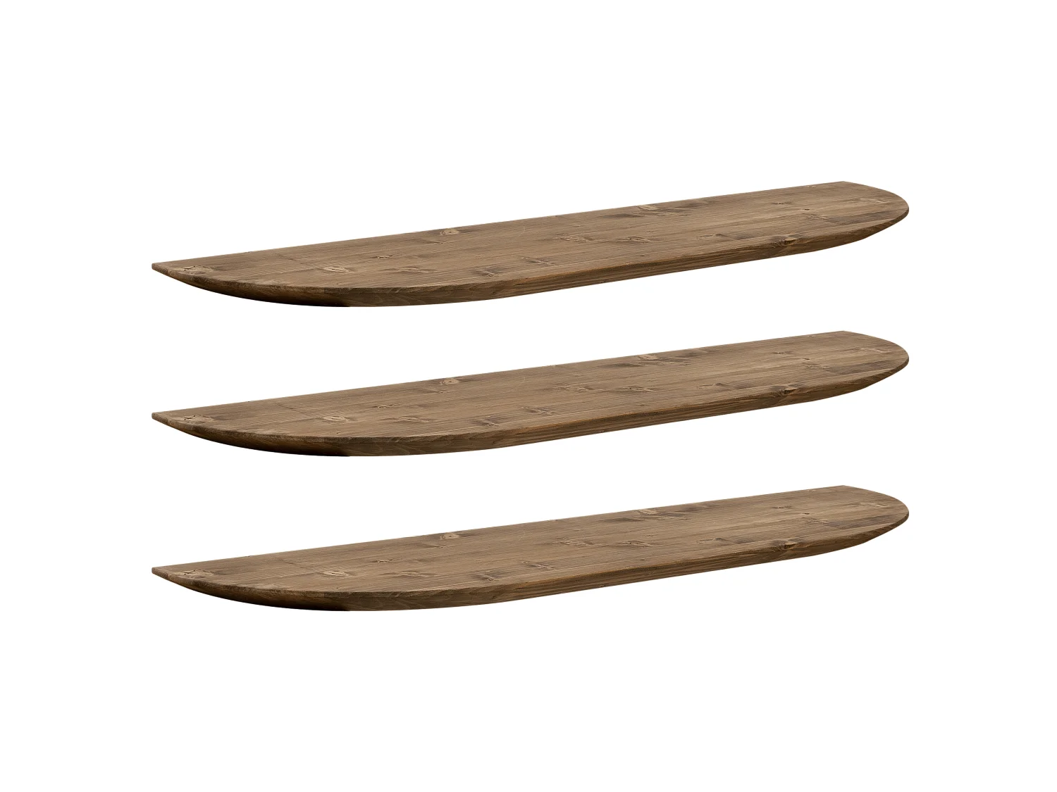 Ensemble 3 étagères en bois de sapin vieilli 100x3,2cm - BLOOM - DECOWOOD