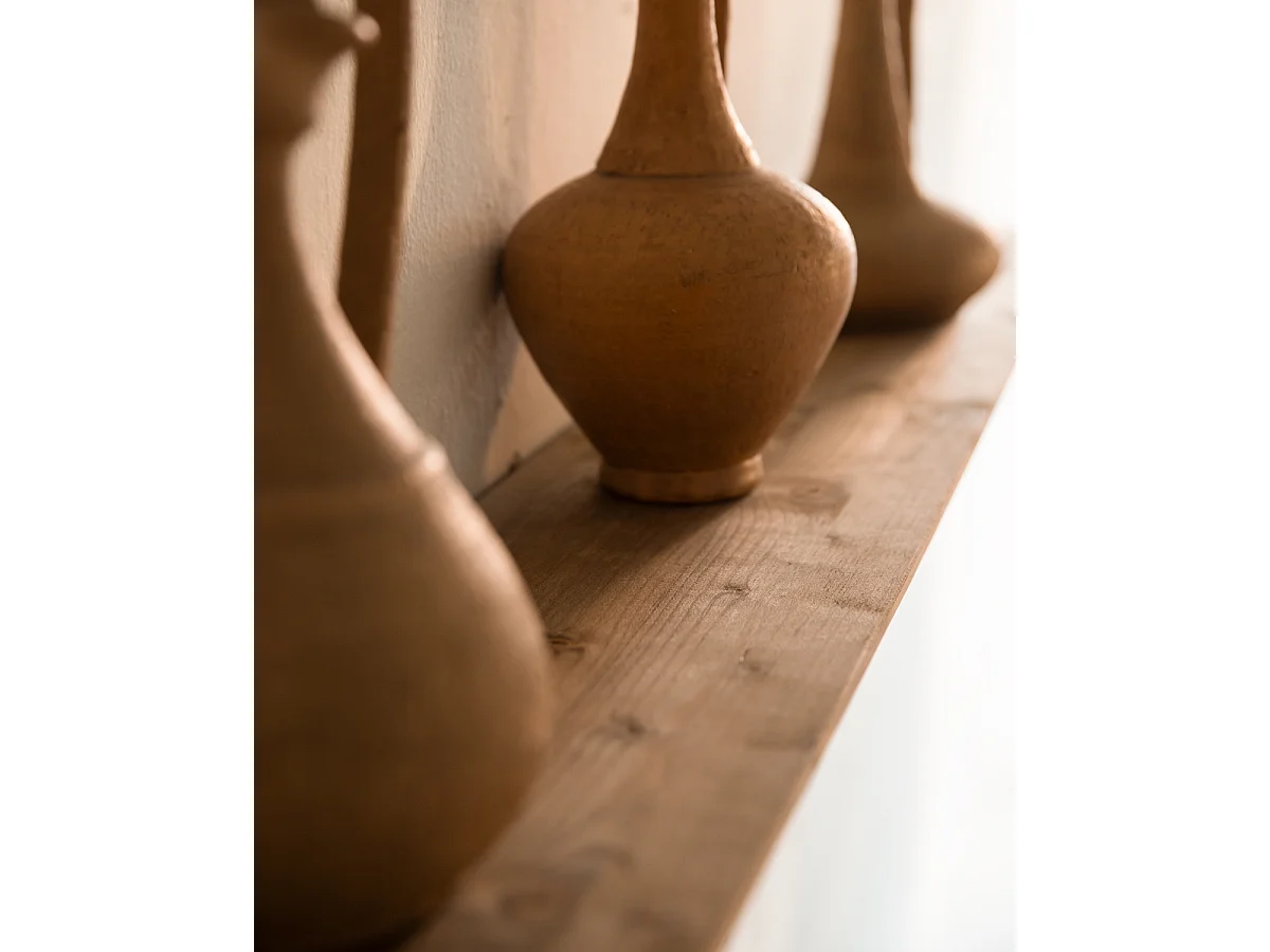 Ensemble 3 étagères en bois de sapin vieilli 100x3,2cm - BLOOM - DECOWOOD