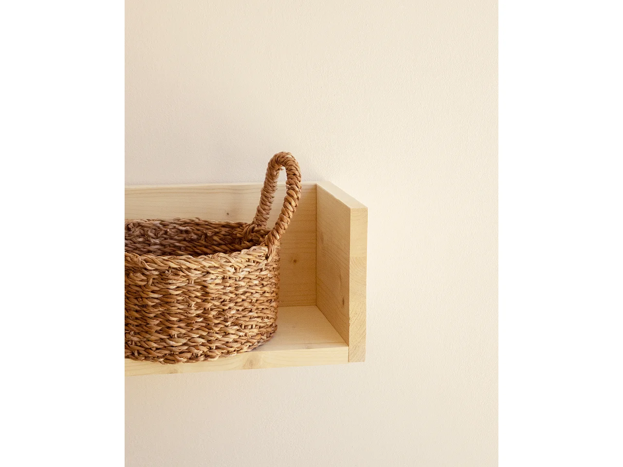 Étagère en bois massif ton naturel de 90x16cm - ONA - DECOWOOD