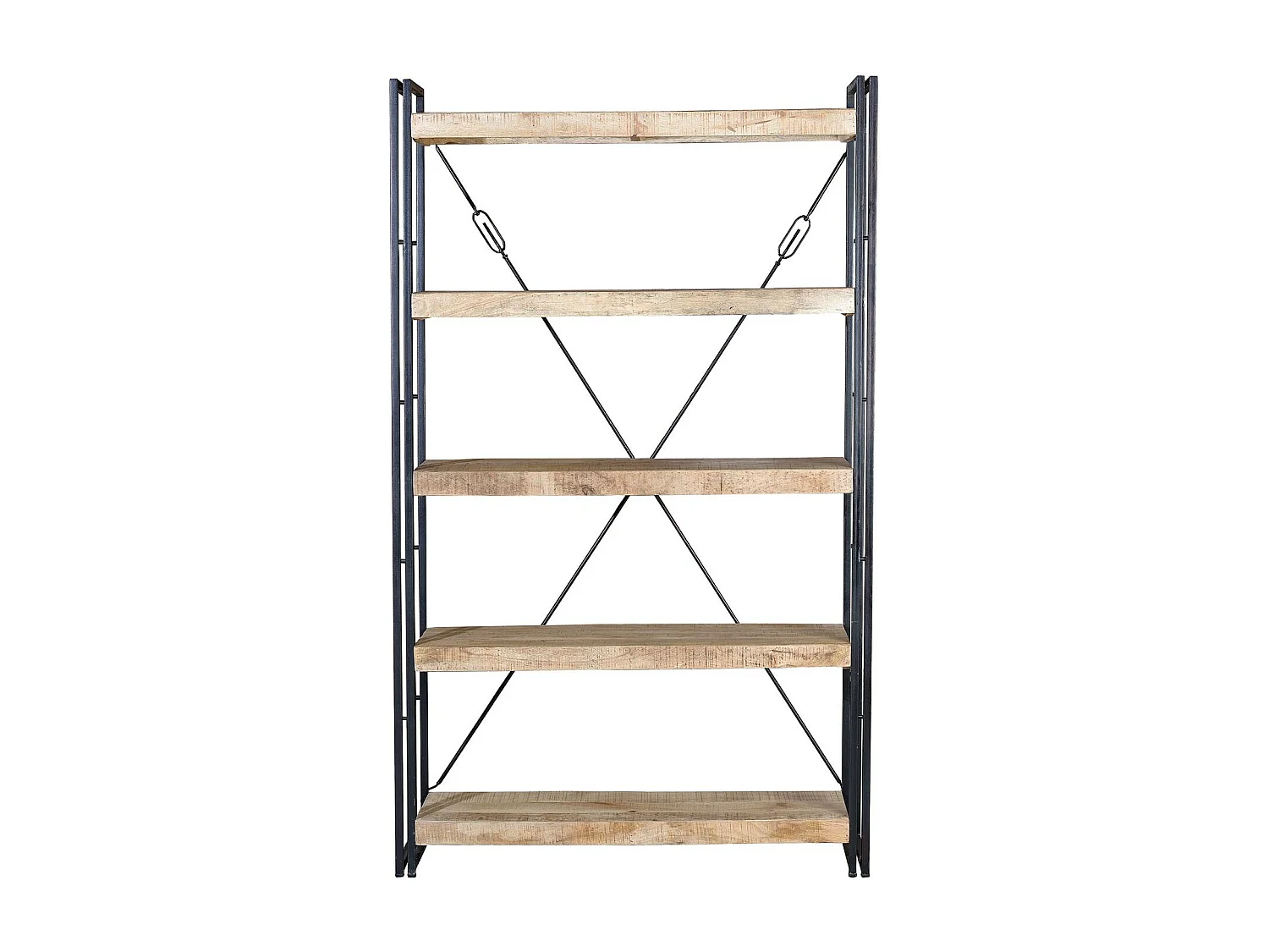 Étagère en bois de manguier naturel et noir