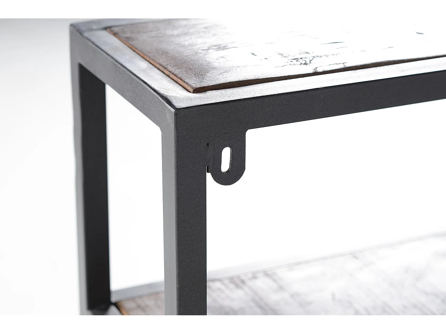 Étagère en bois recyclé 80 cm, style industriel - 80 x 80 x 18