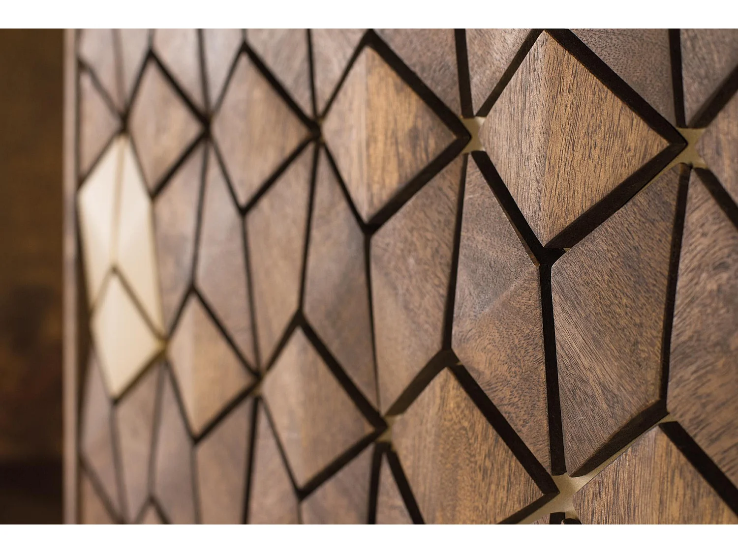 Bibliothèque en bois manguier et métal