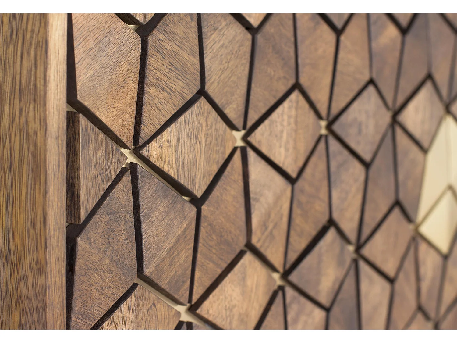 Bibliothèque en bois manguier et métal