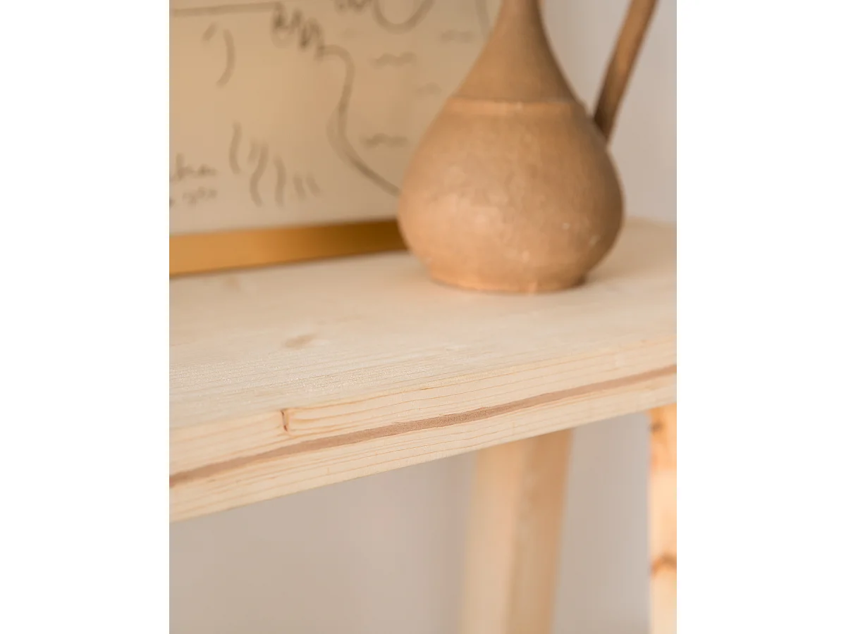 Consolle in legno massello in tono naturale 100x80cm - BATÁN - DECOWOOD