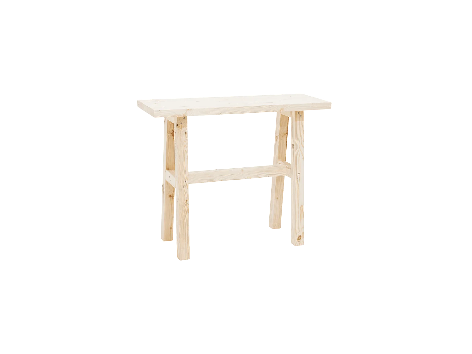 Consolle in legno massello in tono naturale 100x80cm - BATÁN - DECOWOOD