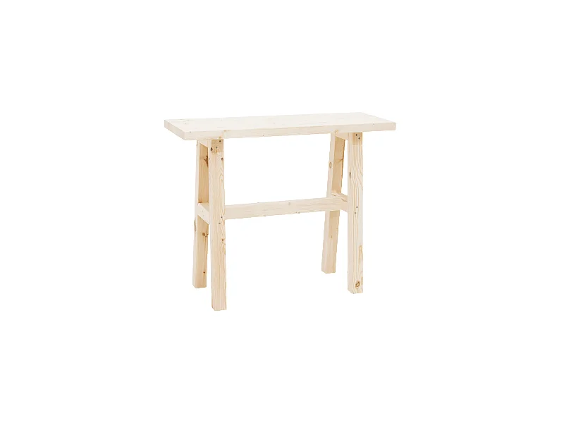 Consolle in legno massello in tono naturale 100x80cm - BATÁN - DECOWOOD