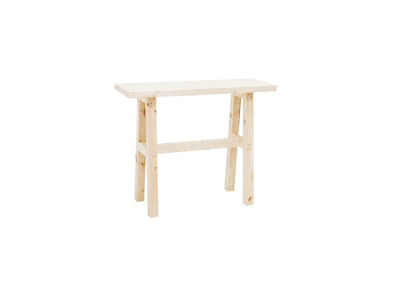 Consolle in legno massello in tono naturale 100x80cm - BATÁN - DECOWOOD