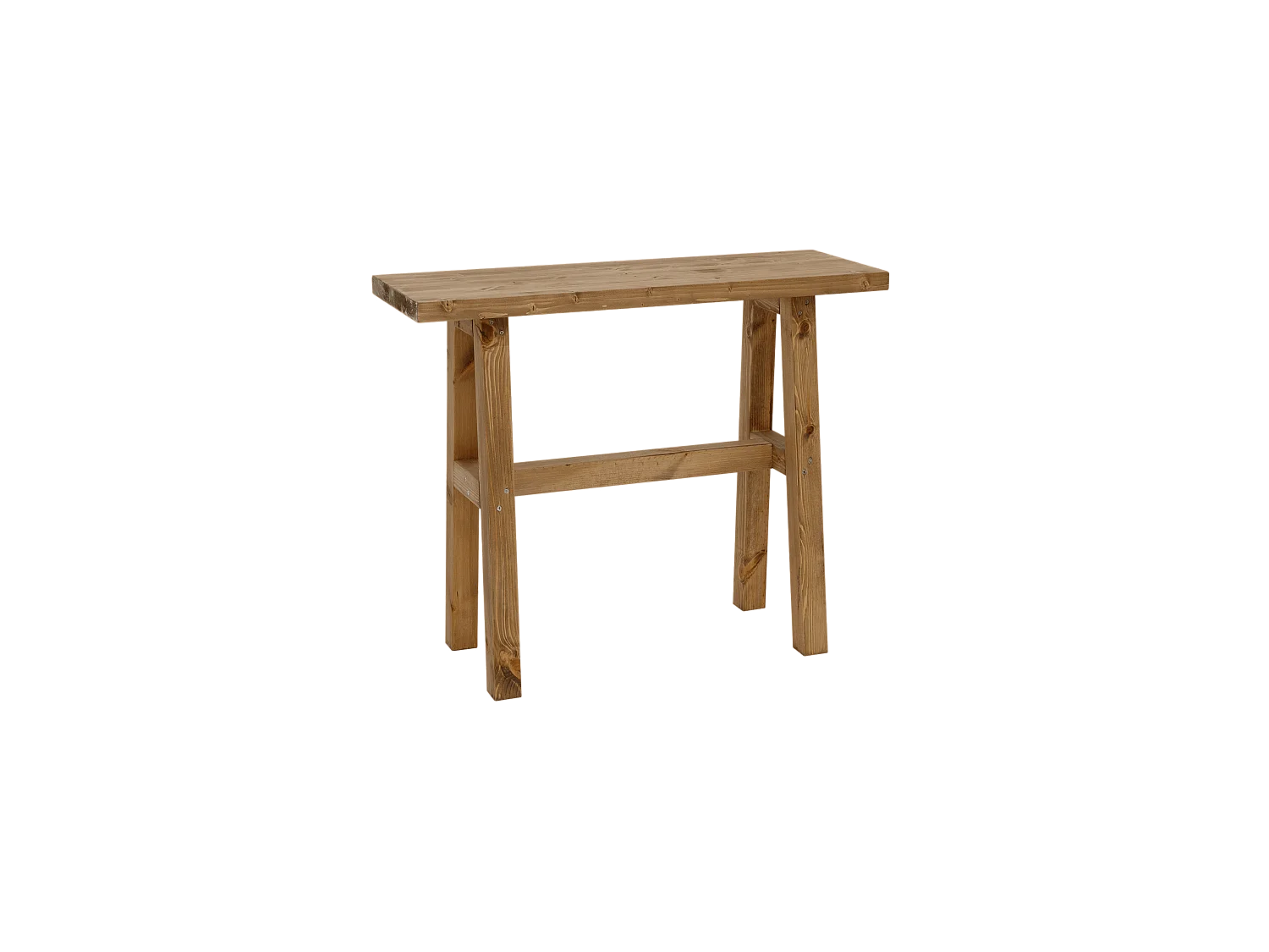 Consolle in legno massello in tono marrone 100x80cm - BATÁN - DECOWOOD