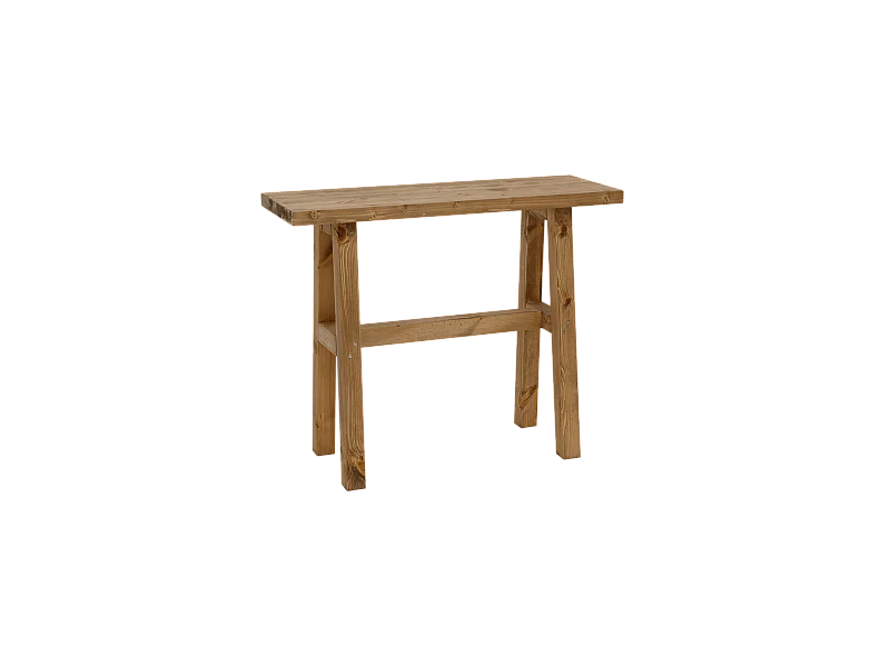 Consolle in legno massello in tono marrone 100x80cm - BATÁN - DECOWOOD