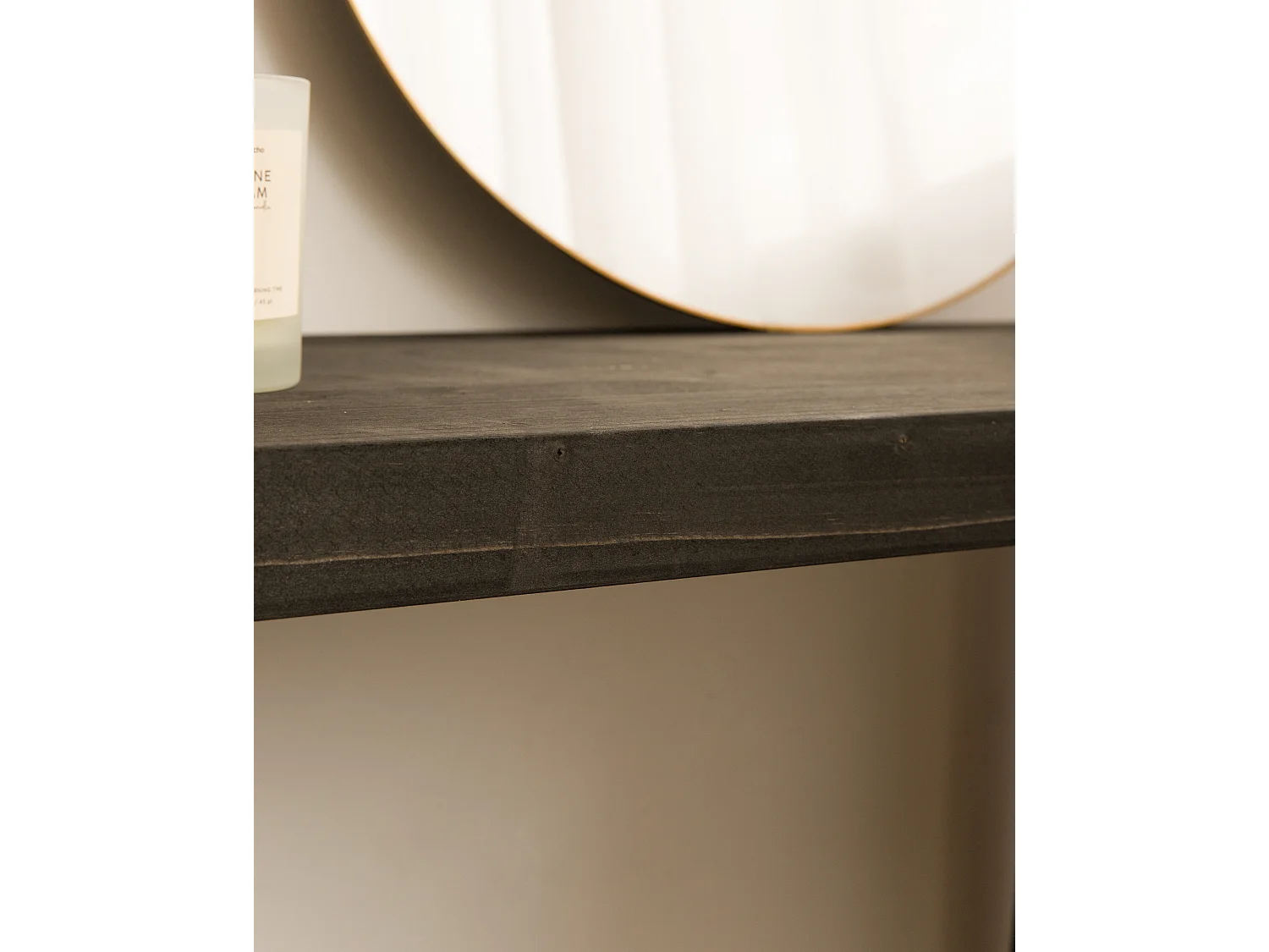 Consolle in legno massello in tono nero 100x80cm - BATÁN - DECOWOOD