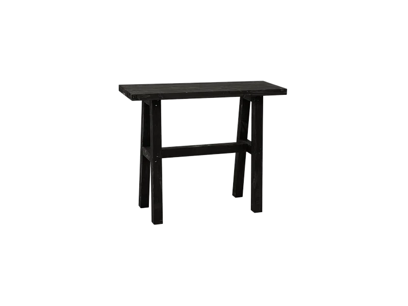 Consolle in legno massello in tono nero 100x80cm - BATÁN - DECOWOOD