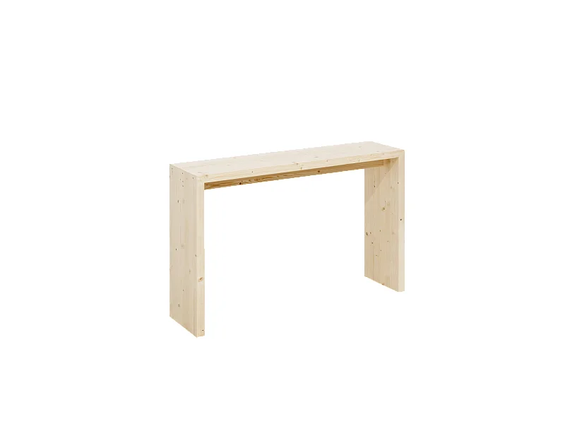 Consolle in legno massello in tono naturale 120x80cm - TELVA - DECOWOOD