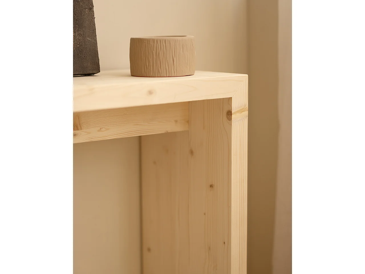 Consolle in legno massello in tono naturale 120x80cm - TELVA - DECOWOOD