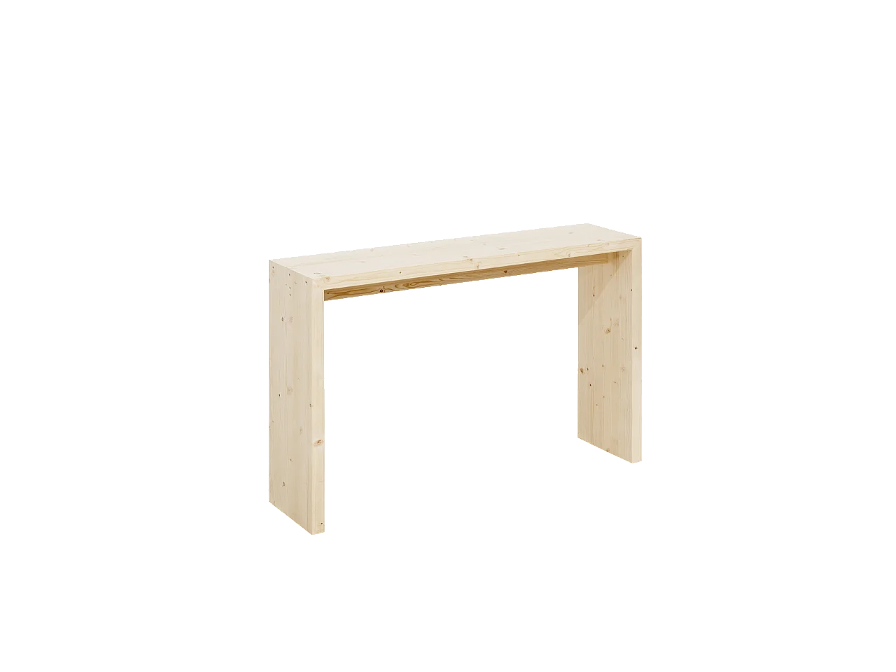 Consolle in legno massello in tono naturale 120x80cm - TELVA - DECOWOOD