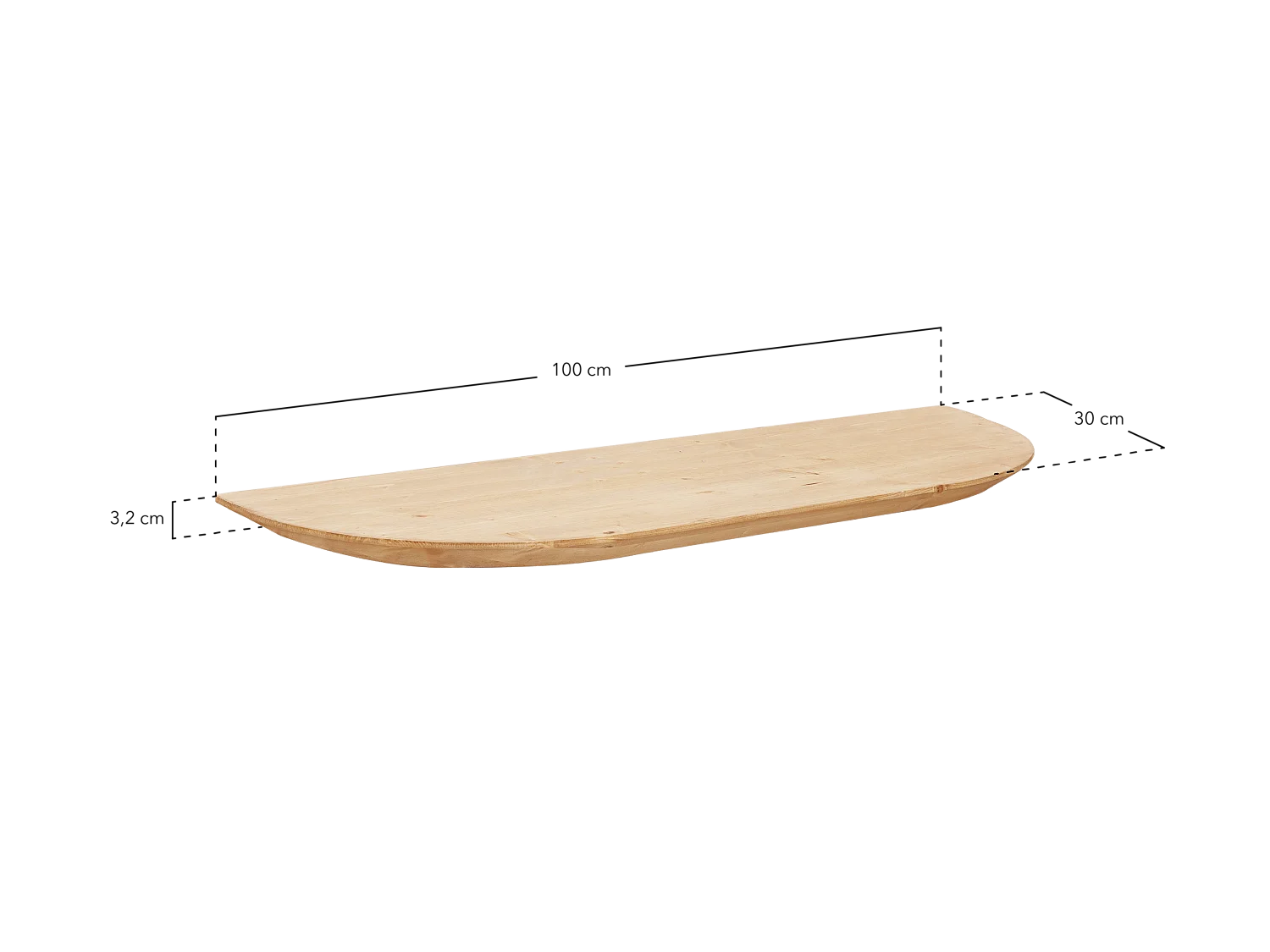 Console Vestibule en bois ton marron 100x3,2cm - BLOOM - DECOWOOD