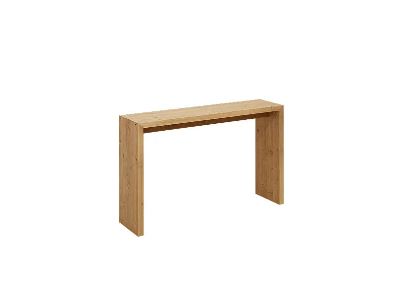 Consolle in legno massello in tono rovere medio 120x80cm - TELVA - DECOWOOD