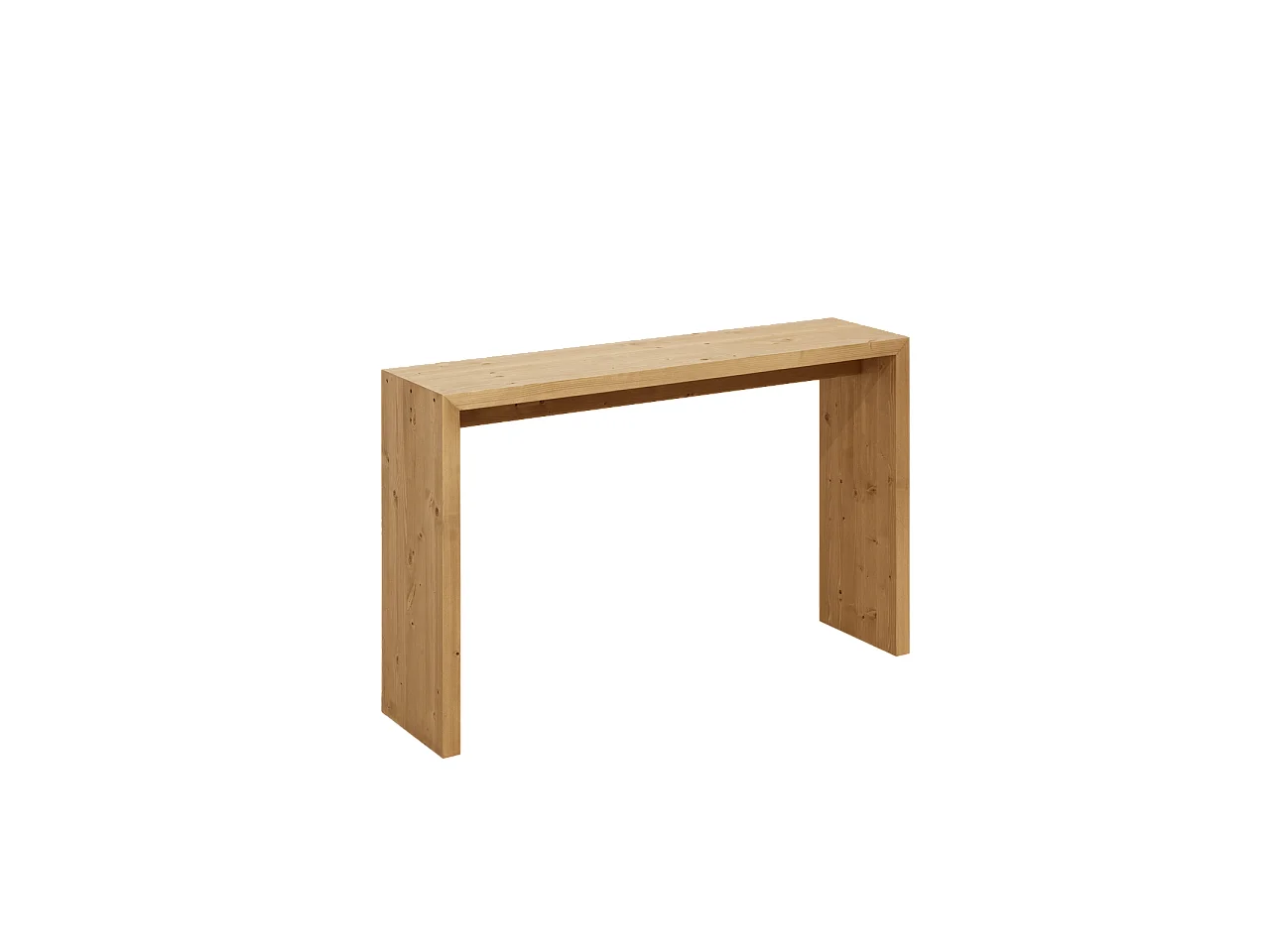 Consola de madera maciza de abeto Decowood en tono roble medio de 120x80cm - TELVA - DECOWOOD