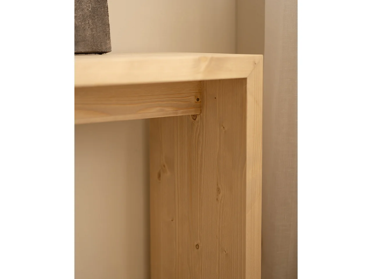 Consola de madera maciza de abeto Decowood en tono roble medio de 120x80cm - TELVA - DECOWOOD