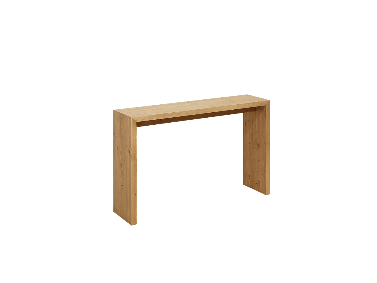 Consolle in legno massello in tono rovere medio 120x80cm - TELVA - DECOWOOD