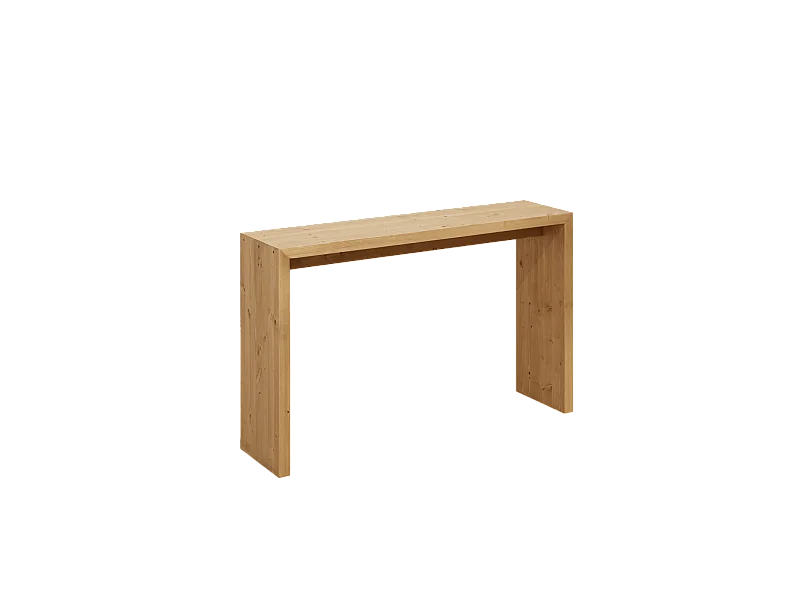 Consolle in legno massello in tono rovere medio 120x80cm - TELVA - DECOWOOD