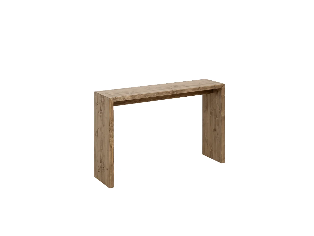 Consolle in legno massello in tono rovere scuro 120x80cm - TELVA - DECOWOOD