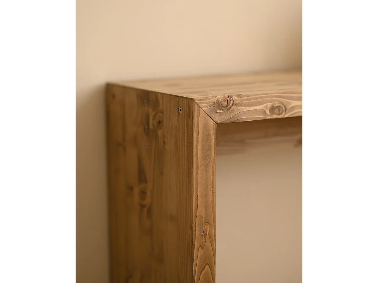 Consolle in legno massello in tono rovere scuro 120x80cm - TELVA - DECOWOOD