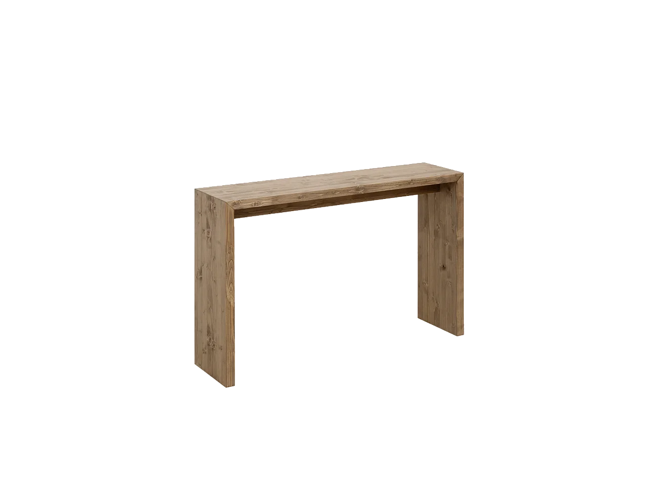 Consolle in legno massello in tono rovere scuro 120x80cm - TELVA - DECOWOOD