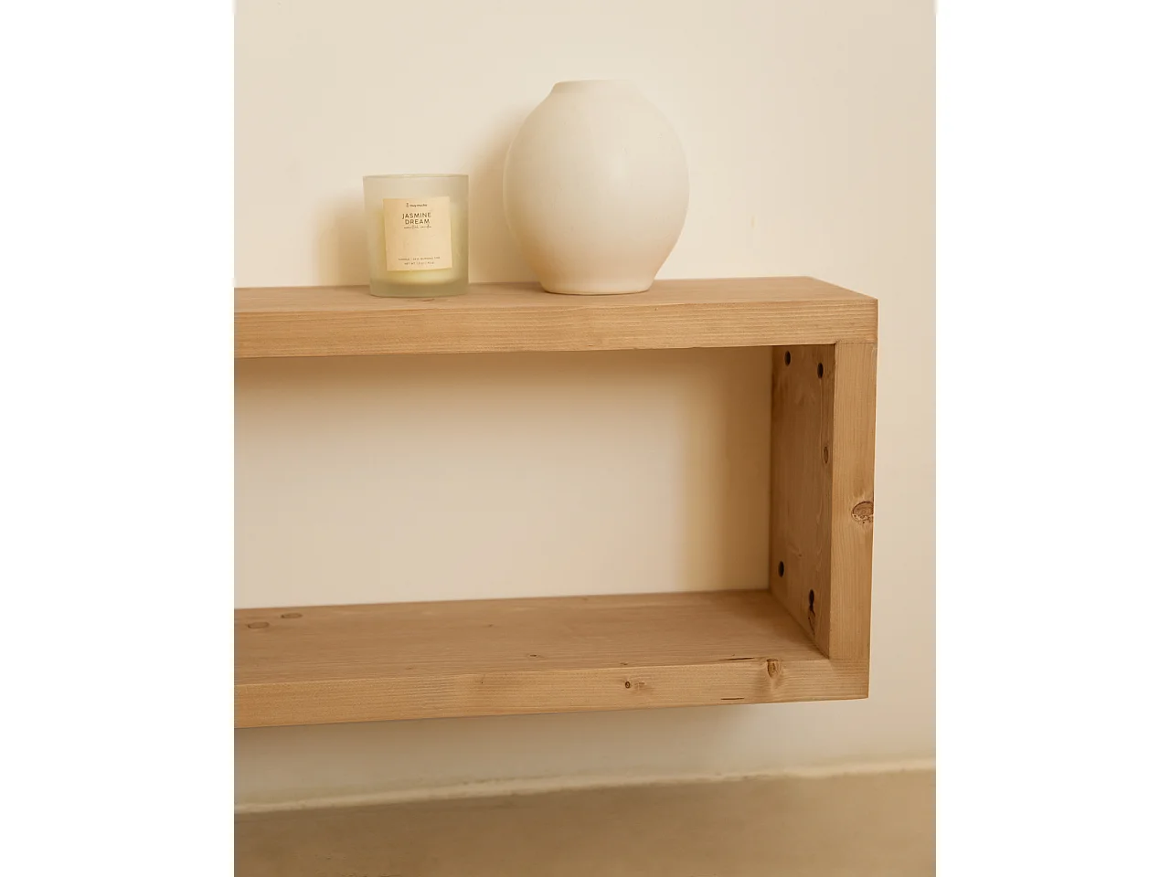 Meuble TV en bois de sapin marron 200x30cm - DENVER - DECOWOOD