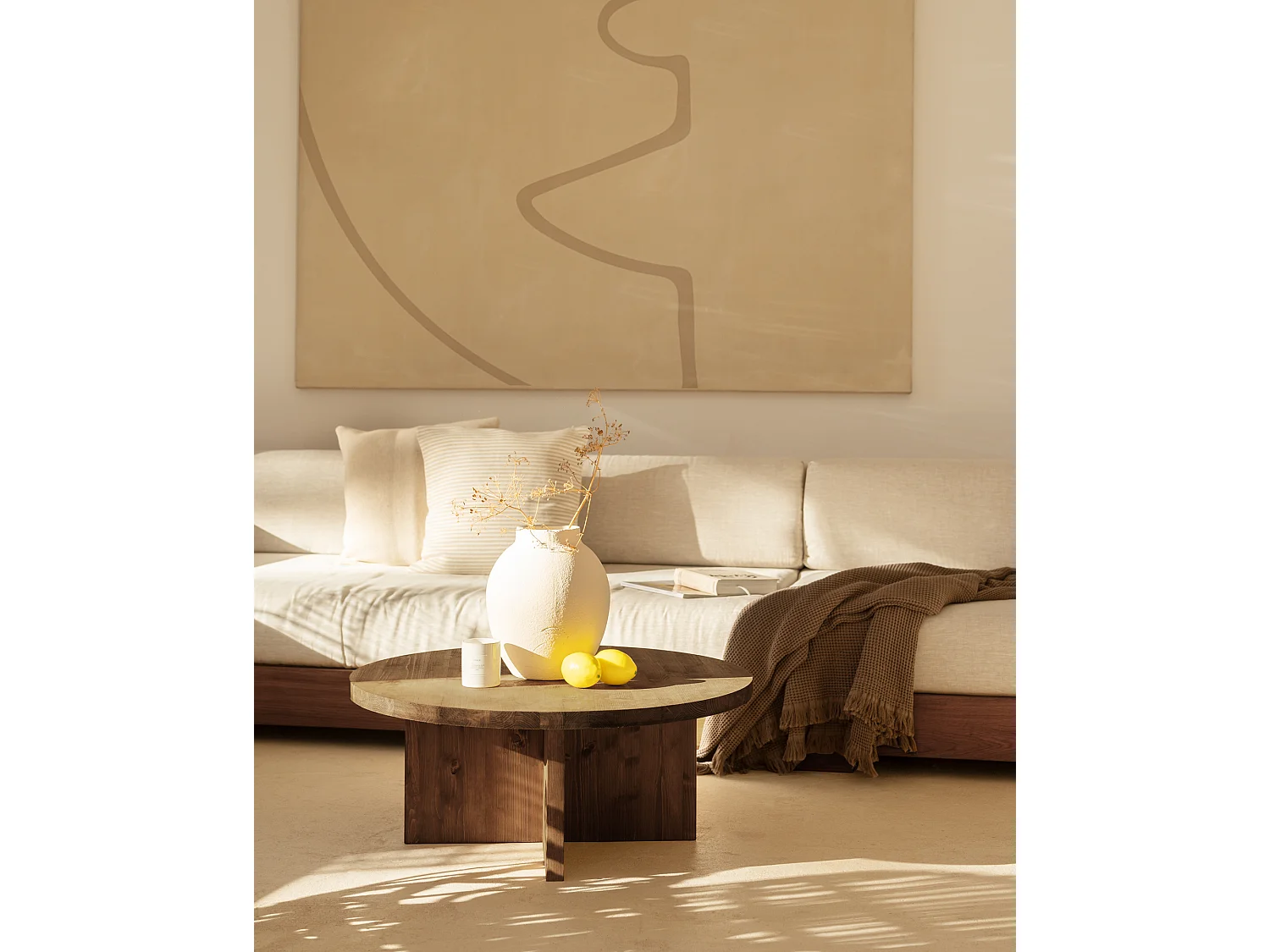 Ensemble 2 tables en bois de sapin marron 80x30cm - TOKYO - DECOWOOD