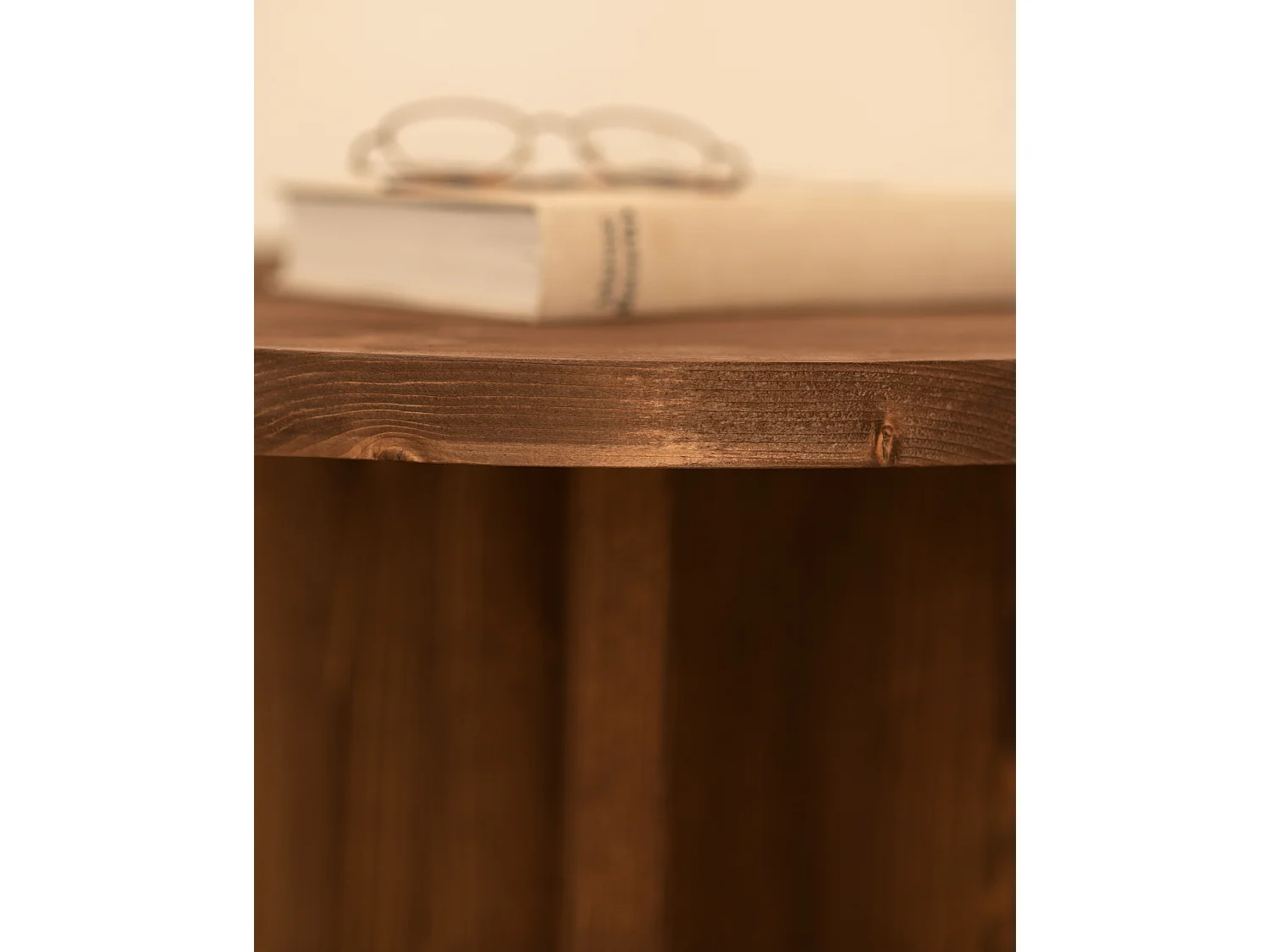 Ensemble 2 tables en bois de sapin marron 80x30cm - TOKYO - DECOWOOD